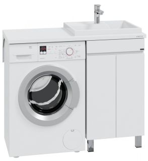 Тумба под раковину для стиральной машины СанТа Марс 700312 напольная 48см белый